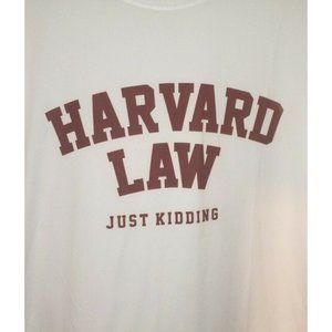 2 Harvard University comedy T Shirts  XL White and Maroon